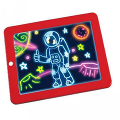 3D Magic Drawing Pad, 8 Light Effects Puzzle Board, 3D Sketchpad, Tablet Creative Kids Pen Gift LEDs Lights Glow Art Drawing Toys