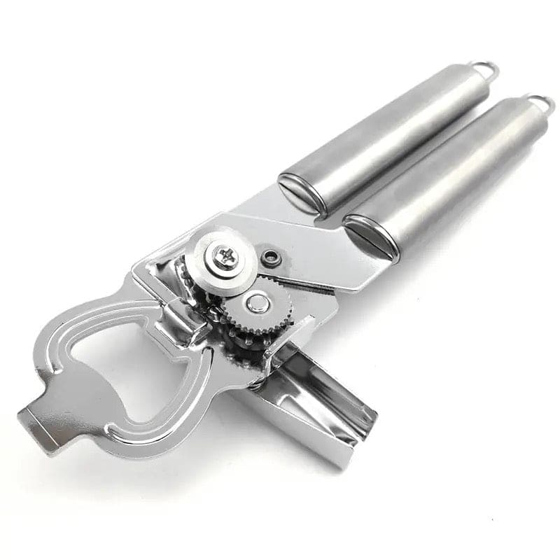 3 In 1 Manual Can Opener, Stainless Steel Heavy Duty Can Opener, Multifunctional Jar Opener, Portable Kitchen Tool, Professional Effortless Openers with Turn Knob Bar