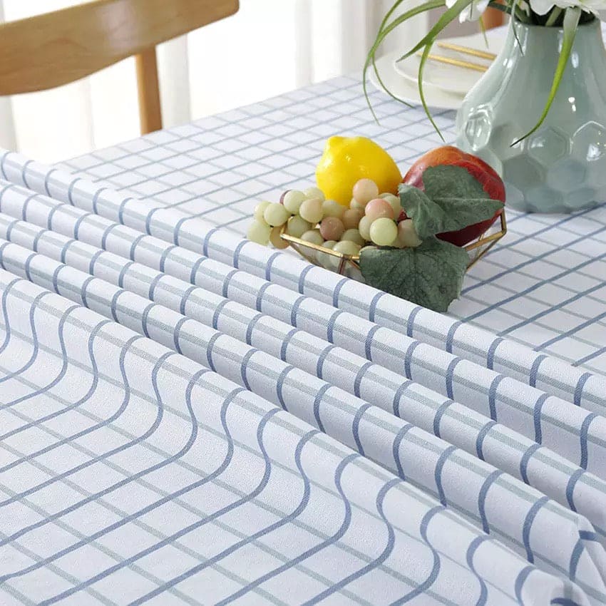 Woven Table Cloth, Waterproof Oilproof Dining Table Cloth, Kitchen Decorative Rectangular Coffee Cuisine Party Table Cover, Simple Square Pattern Table Cloth, Classic Plaid Rectangle Table Cloth For Dinning, Dinner, Party