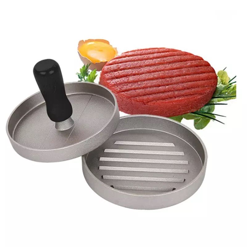 Round Patty Presser, Non-Stick Aluminum Burger Patty Maker, Patty Mold for Smashed Burger, Beef Veggie BBQ Barbecue Grill