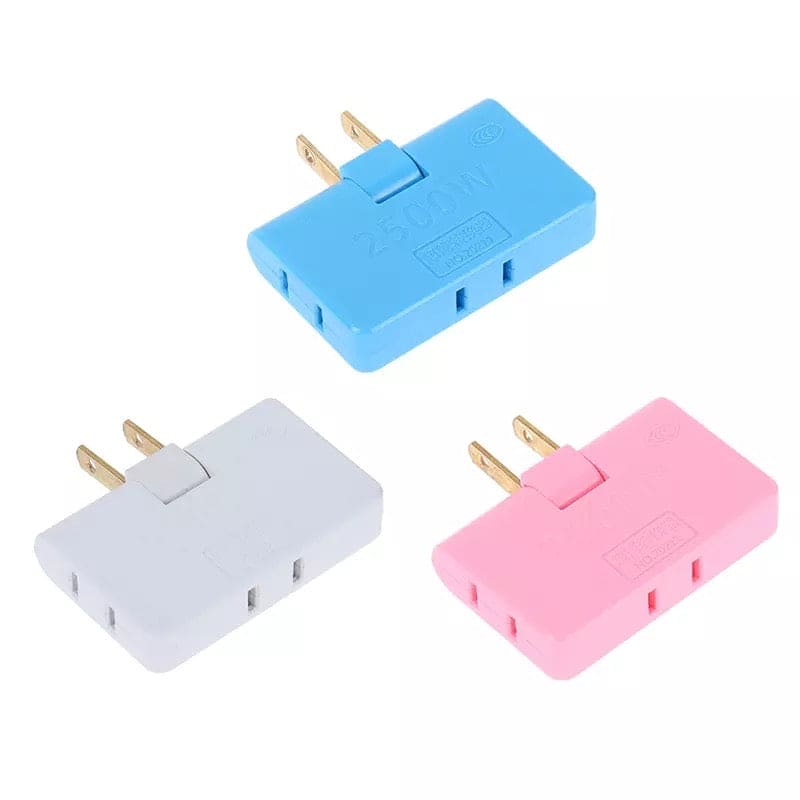 3 in 1 Extension Plug Adapter, 2-Prong Rotatable Socket Converter, 360˚ Degree Multi-Plug Ultra-Thin Foldable Charger Plug, Wireless Socket Adapter