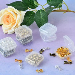 Set of 10 Transparent Mini Multifunctional Jewelry Storage Box, Portable Ring Earrings Jewelry Storage Box, Empty Plastic Clear Mini Empty Square Small Boxes, Small Storage Organizer