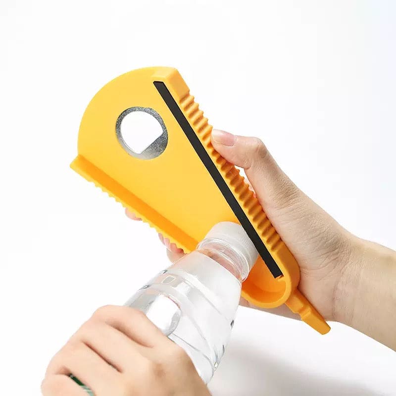 Creative Multifunctional Jar Opener, Bottle Cap Opener, Easy Twist Opening Tool, Cap Opening and Tightening Device, Rotating Multi-Purpose Lid Opener, Effortless Hand-Held Tin Can Bottle Opener