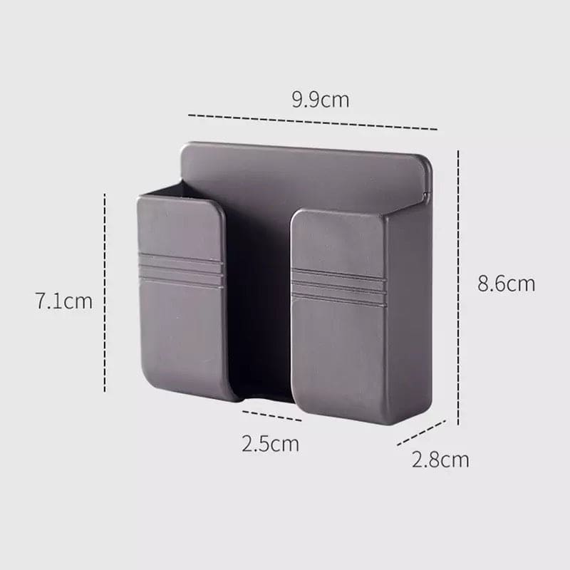Wall Mounted Charger Bracket Holder, Punch Free Remote Control Storage Box, Mobile Phone Charging Stand, Wall Mounted Remote Control Storage Box Mobile Phone Charging Stand, Remote Control Organizers Hook