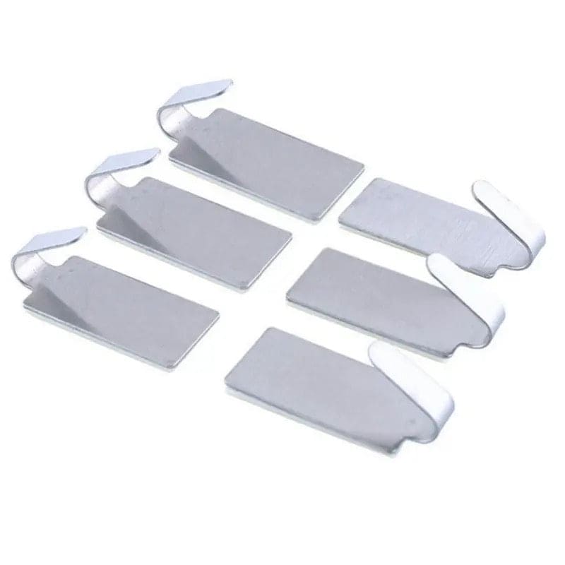 Set Of 6 Steel Hooks,  Kitchen Bathroom Wall Bracket Shelf, Metal Commands Hook, Wall Mounted Razor Brackets, Self Adhesive Metal Towel Hooks, Bathroom Home Storage Organization Hooks