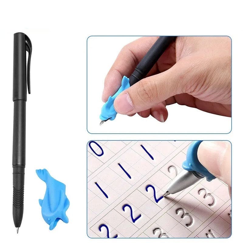 Set of 4 Child Learning Book, Writing Practice Copy Books, Magic Practice Copy Book For Kids, Handwriting Copy Book Set With Magic Pen, Children Reusable Workbook, Tracing Workbook with Pens