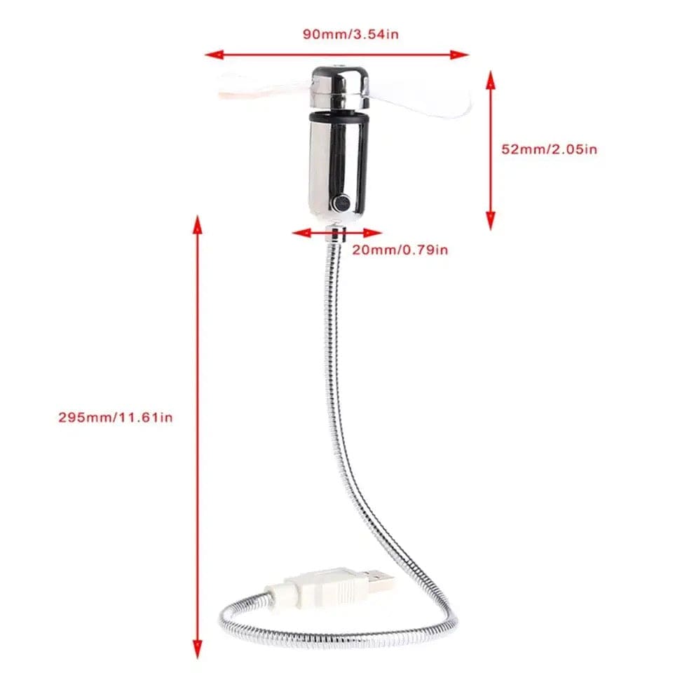 Portable Colorful USB Fan, Mini Flexible Cooling Fan, USB Colorful Light Emitting Fan, Hand Mini Power USB Fan, Reading Lamp Repellent Cooling Fan