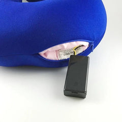 Neck Massager Pillow, Electric Memory Foam Travel Pillow, Flight Headrest Pillow, U Shape Electric Massager Cushion, Health Care Pillow, Acupressure Neck Cushion, Travel Accessory Pillow