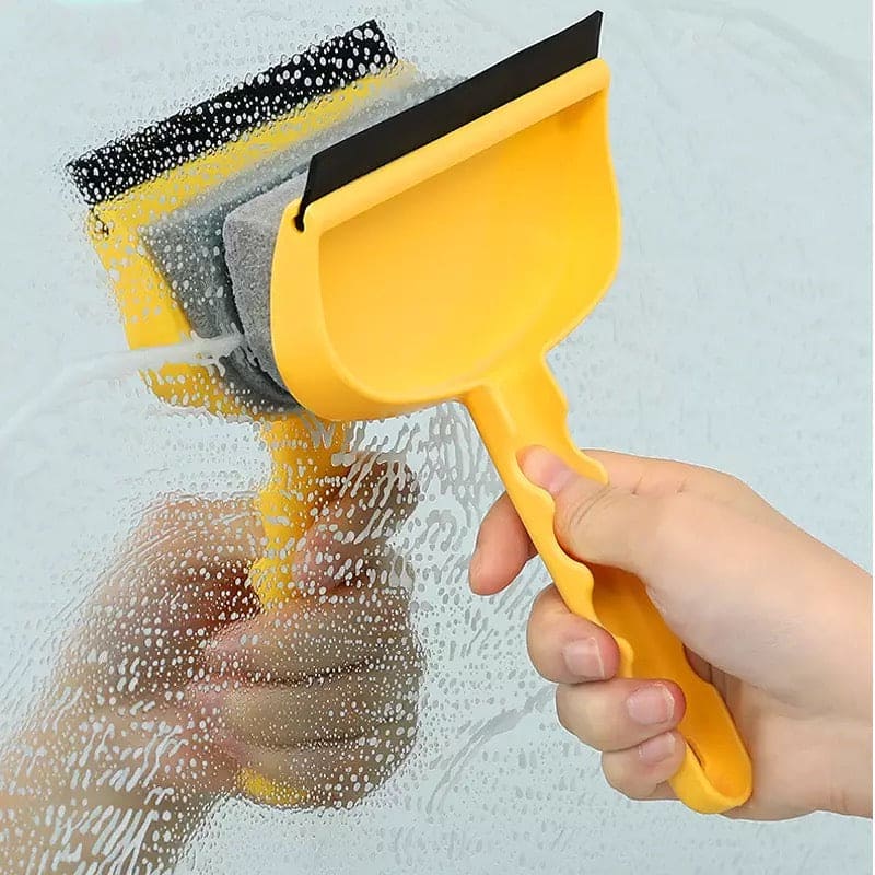 Multifunctional Glass Window Sponge Wiper, Glass Clean Scraper Washing Wiper, Floor Window Cleaning Sponge, Soft Rubber Glass Wiper Scraper, Double Sided Shower Cleaning Sponge