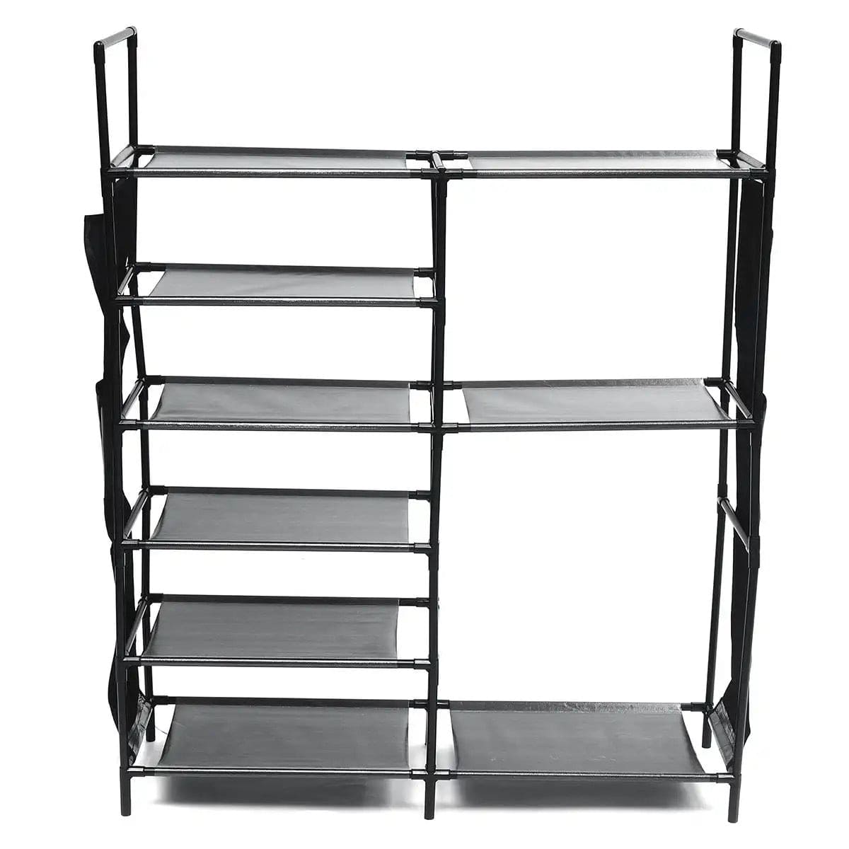 Multifunctional Storage Organizer, Standing Shoe Tower Racks, Cupboard Space Saving Shoe Stand, 7 Tier Shoe Rack for Entryway, Metal Shoe Organizer for Entryway Closet, Stackable Shoe Boots Storage Cabinet With Hooks