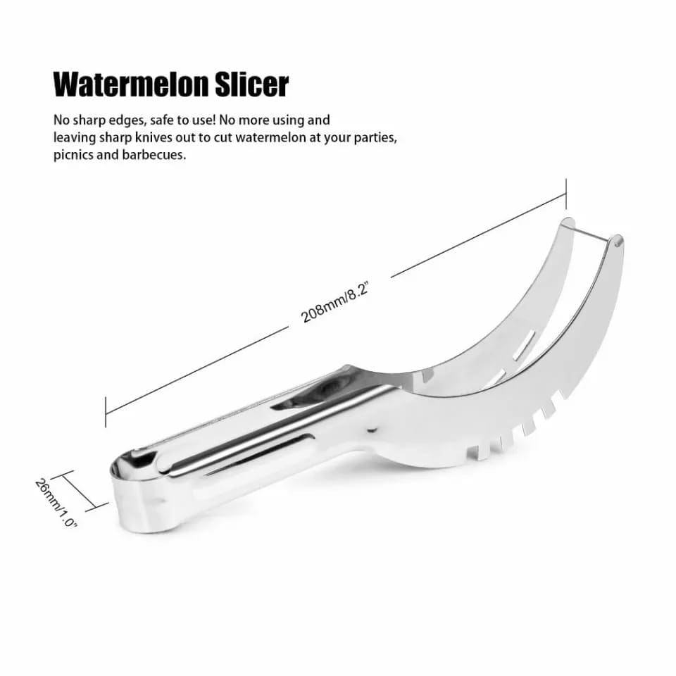 Stainless Steel Watermelon Slicer, Fruit Corer, Stainless Steel Fruit Cutter, Watermelon Knife