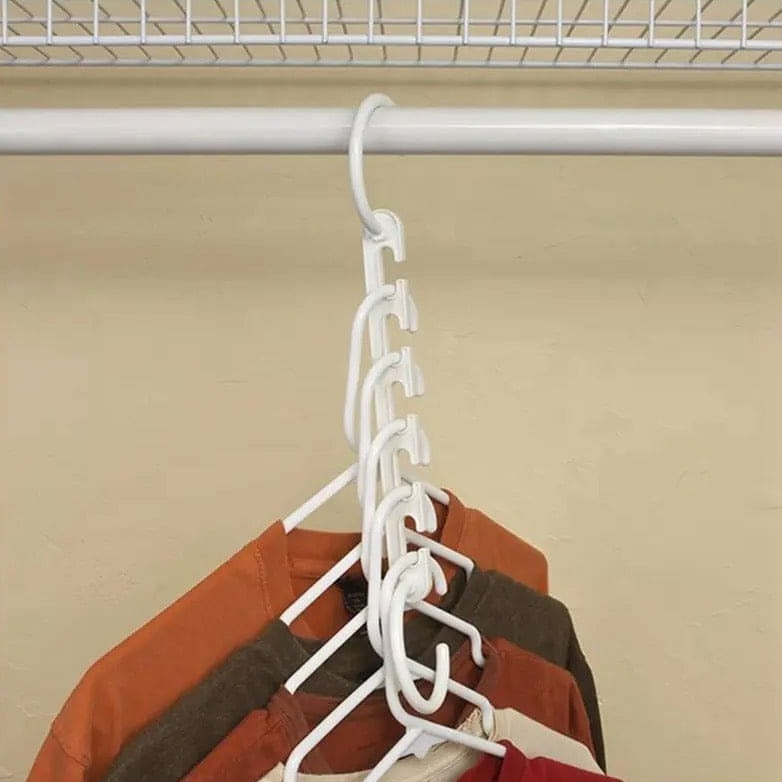 Pack Of 8 Wonder Hanger, Multifunctional Magic Hangers, Plastic Scarf Cabinet Storage Hangers For Clothes, Multi Port Clothing Rack, Clothes Closet Organizer