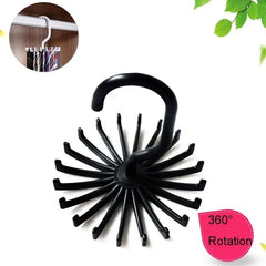 Tie Hanger, Twirl Tie Rack Holder, 20 Claw Rotating Scarf Hangers, Belt Scarves Hooks Hanger, Clothing Accessory Hanging Hook, Adjustable Tie Racks for Closet Organizer, Plastic Portable Tie Rack For Closets