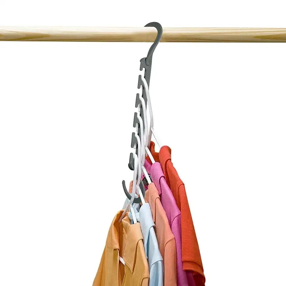 Pack Of 8 Wonder Hanger, Multifunctional Magic Hangers, Plastic Scarf Cabinet Storage Hangers For Clothes, Multi Port Clothing Rack, Clothes Closet Organizer