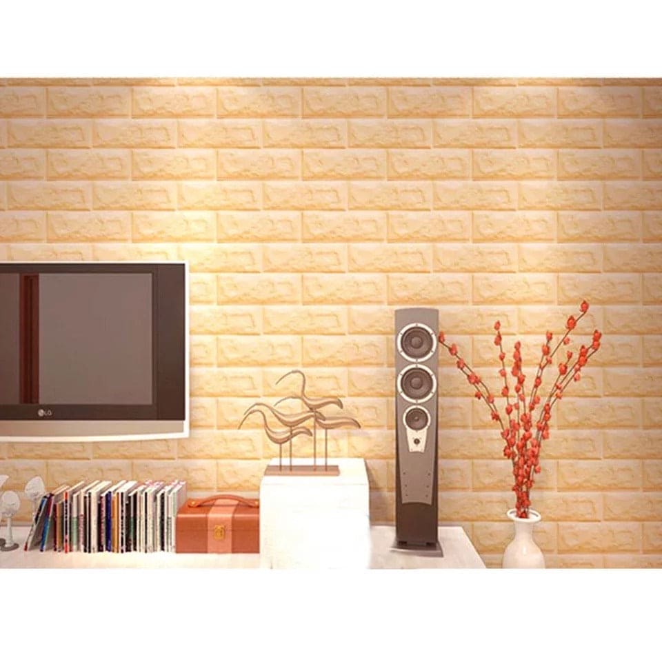 3D Brick Wall Stickers Wall Paper, Self-Adhesive Wallpaper Peel, Sofa Background Wall Decor