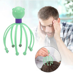 Octopus Hand Held Massager, Head Massager With 8 Roller Balls, Head Scratcher Scalp Massager For Deep Relaxation