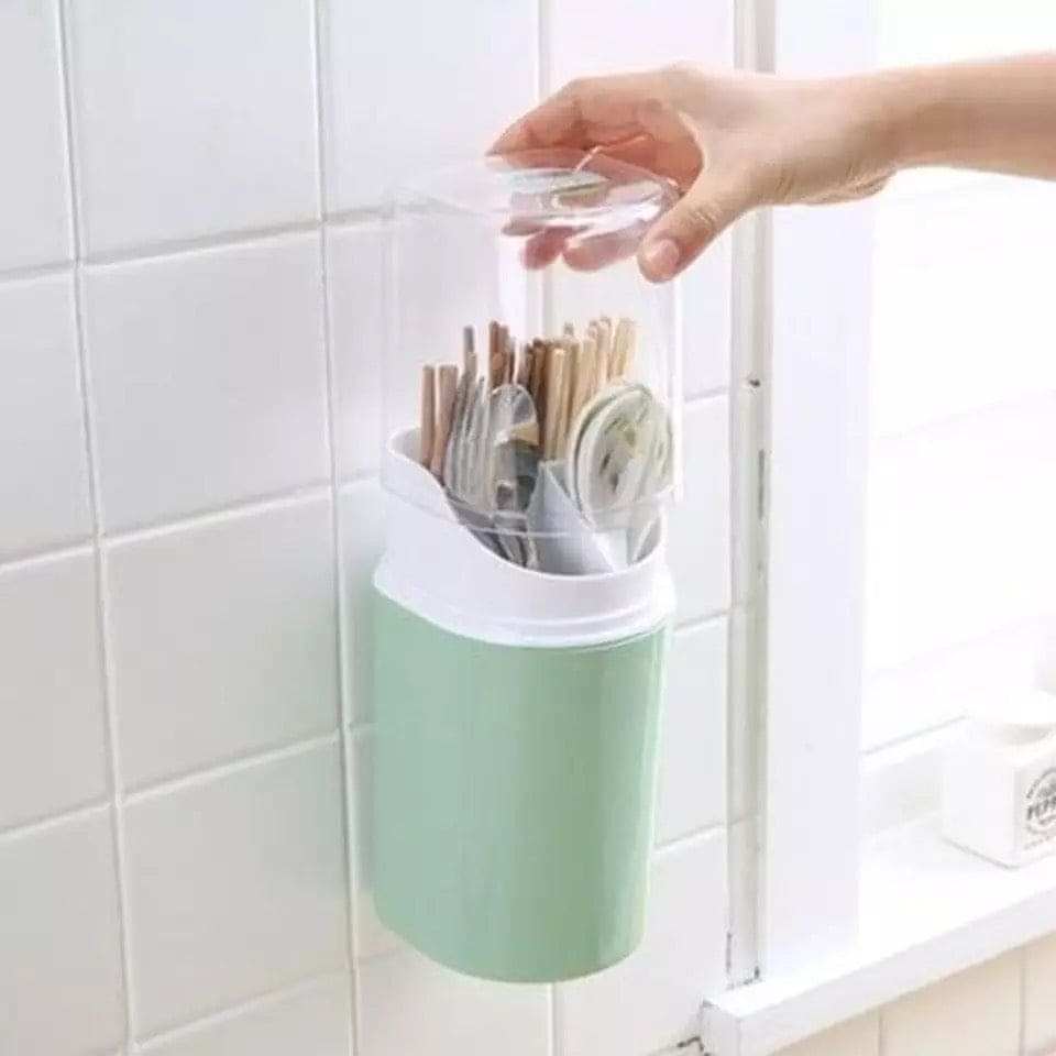 4 Compartment Cutlery Holder, Creative Cutlery Draining Rack, Draining Container For Forks Knife
