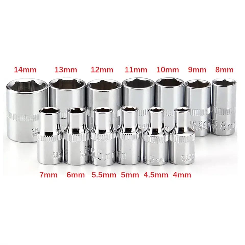 40 Pcs Socket Wrench, Automobile Maintenance & Repair Tools, Car Sleeve Tool Combination Set, Aiwa Combination Tool Set, Socket Organizer Kit With Combination Torque and Insulated Handles, Metric Socket Set