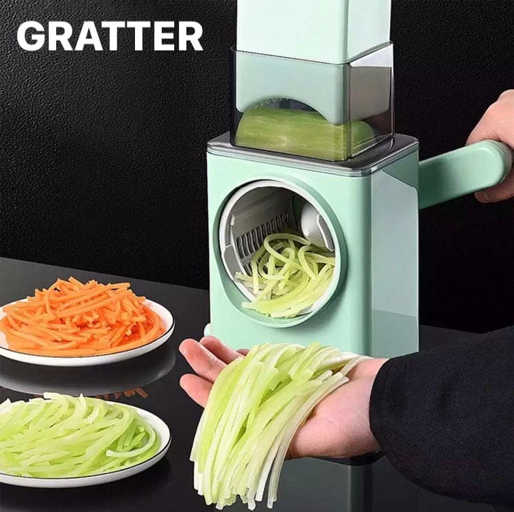 Amazing Multifunctional Vegetable Slicer Cutter Chopper, Veget Graters Shredders Fruit Kitchen Tool French Fry, Multifunction Manual Round Cutter Potato Spiralizer