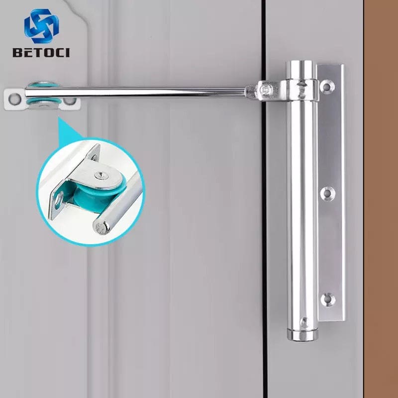 Adjustable Aluminum Alloy Automatic Door Closer, Mute Adjustable Automatically Surface Mounted Auto Closing Door, Self-Closing for Middle-Weight Door