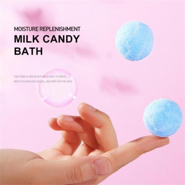 Refresh Moisturizer Milk Smoothness Candy, Zooson Candy Bath Ball, Milk Smoothness Candy Bath Ball, Tender Recover Care Whitening Compact Prevent Bask Skin, Body Skin Bath Bomb