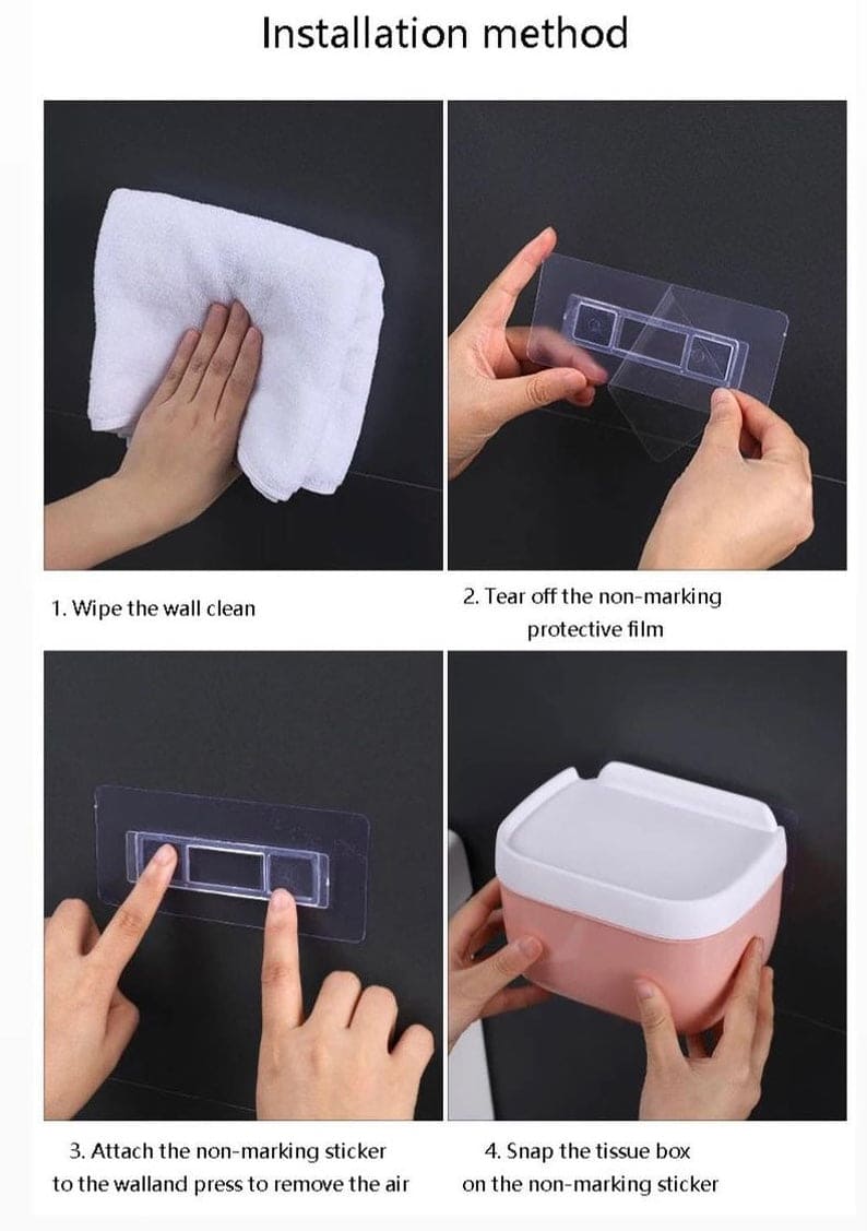 Wall Mounted Toilet Roll Holder With Shelf Storage Rack, Toilet Tissue Box, Punch-free Toilet Paper Holder Box, Waterproof Storage Toilet Paper Storage Rack