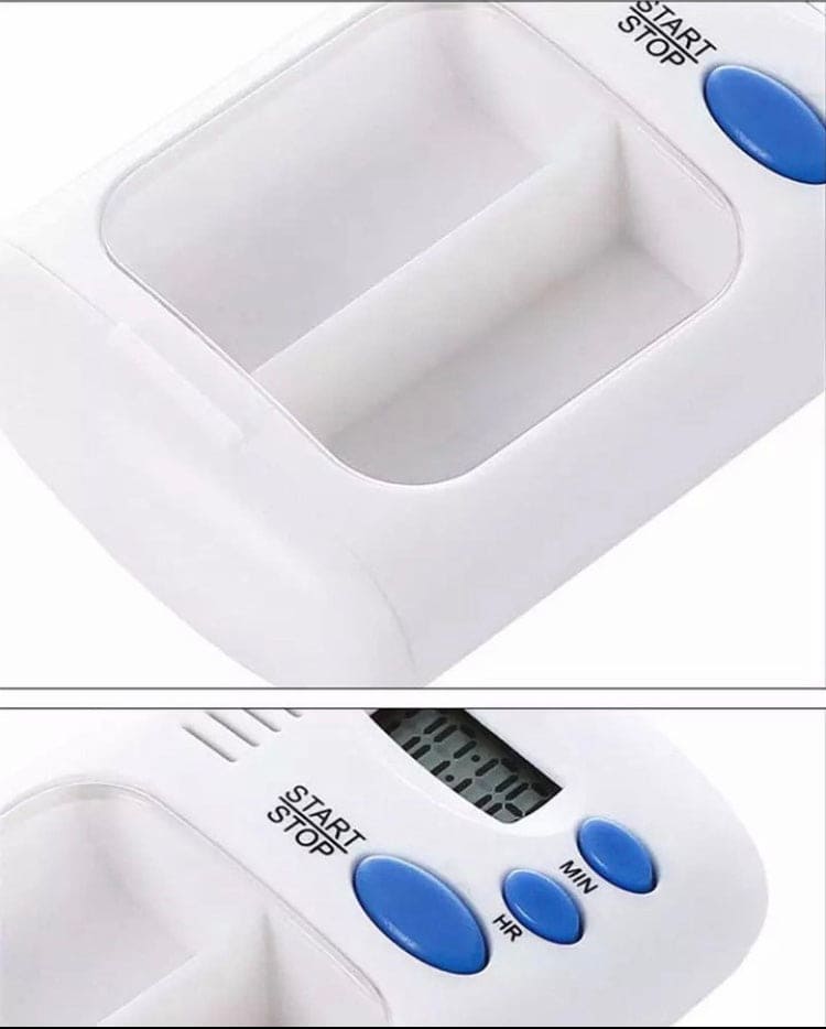 Mini Portable Pill Reminder Drug Alarm Timer Electronic Box, Mini Portable Pill Case, Medication Organizer Alarm Case, Portable Electronic Pill Reminder, Smart Pill Dispenser, 2 Grid Pill Box
