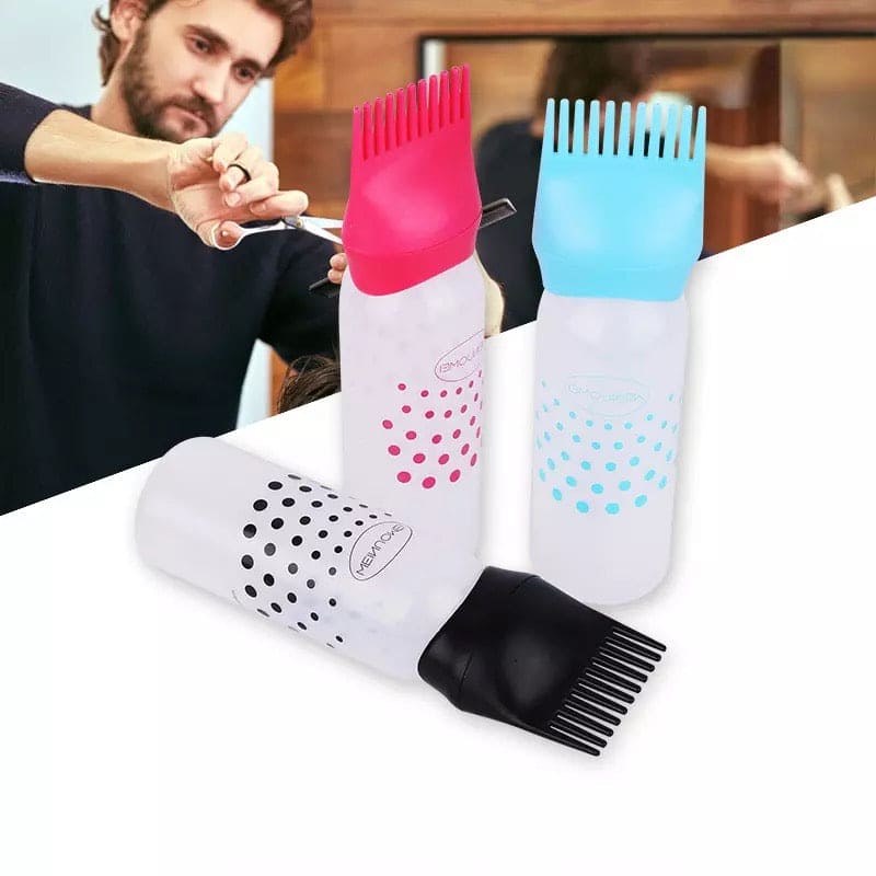120ml Empty Hair Dye Bottle, Reusable With Applicator Brush Bottles, Convenient Perm Dyed Hair Shampoo Bottle, Oil Comb Dispensing Applicator Bottles, Hair Styling Tool