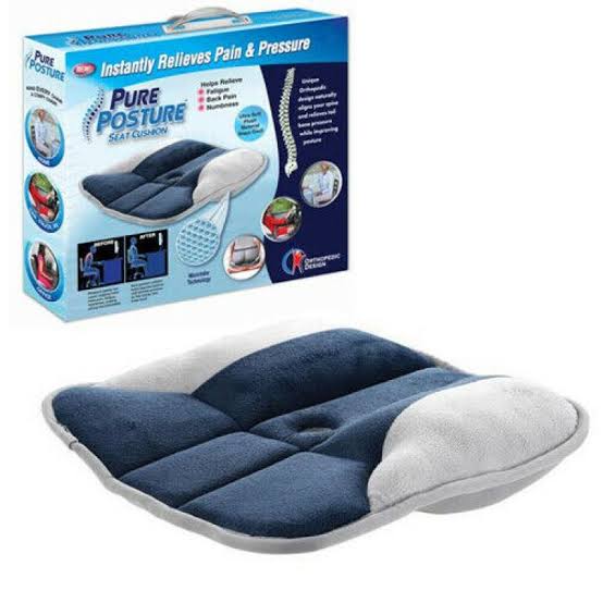Pure Posture Seat Cushion, Massage Seat Cushion, Comfort Foam Tailbone Pillow, Car Seat Pad, Memory Foam Seat Cushion For Relaxation, Back Pain Relief Pillow, Hemorrhoid Tailbone Cushion, Posture Seat Pads for Office Wheelchair Kitchen Car