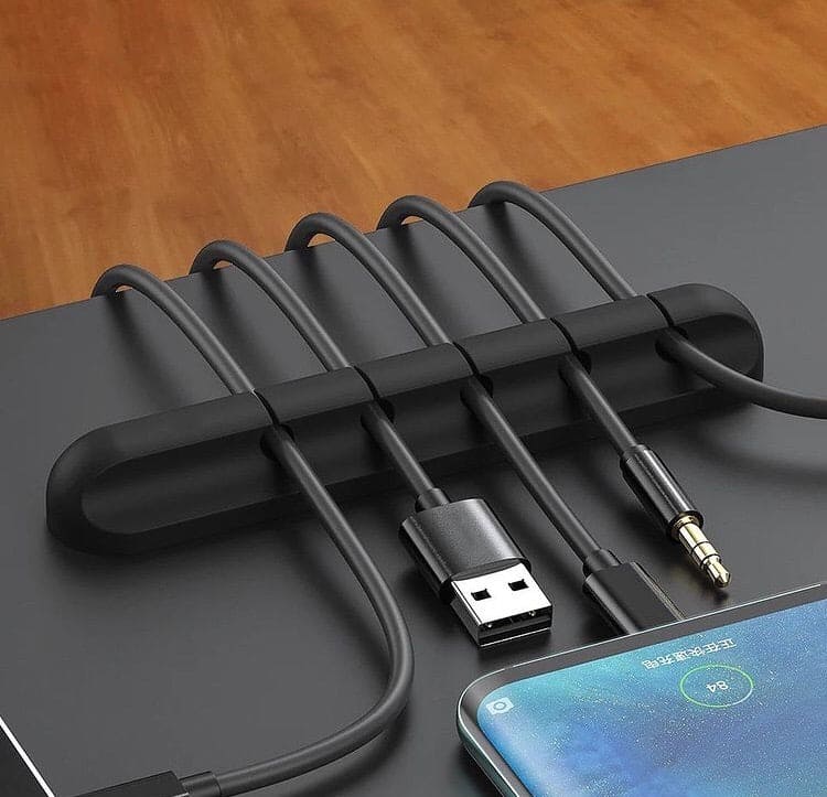 Silicone Cable Organizer Clips, Silicone Cable Holder, Self Adhesive Power Cord Holder