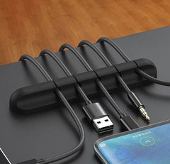 Silicone Cable Organizer Clips, Silicone Cable Holder, Self Adhesive Power Cord Holder