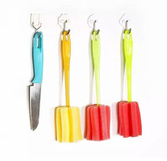 Pack Of 6 Self Adhesive Wall Mounted Hanger Suction Cups, Strong Self Adhesive Hooks, Bathroom Kitchen Sticky Wall Hook