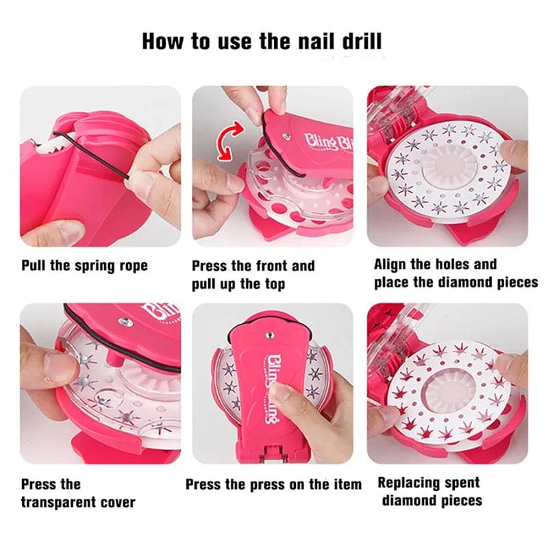 Automatic Hair Braider, Braiding Hairstyle Tools Twist Machine, Girls Hair Gems Kit, Gems Blingers Deluxe Set Toy, Pretend Play Jewel Refill Set, Hair Shining Glitter Drill Toy, Glitter Drill Toy, Decoration Deluxe Set