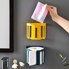 Toilet Paper Shelf, Punch-Free Toilet Paper Shelf, Bathroom Kitchen Tissue Box, Wall-Mounted Sticky Paper Storage Box, Toilet Roll Holder