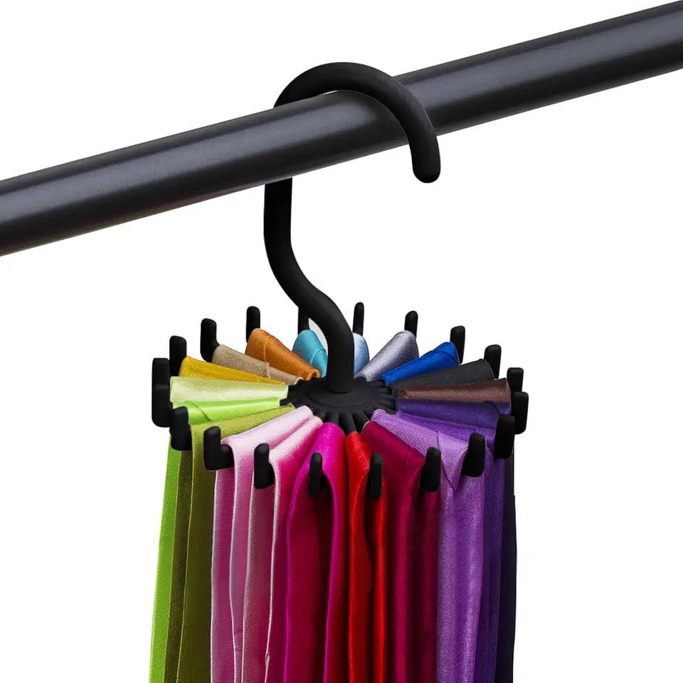 Tie Hanger, Twirl Tie Rack Holder, 20 Claw Rotating Scarf Hangers, Belt Scarves Hooks Hanger, Clothing Accessory Hanging Hook, Adjustable Tie Racks for Closet Organizer, Plastic Portable Tie Rack For Closets