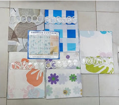 Amazing Water Proof Curtain Shower With Hooks, Printed Bathroom Shower Curtain, Parachutes Curtain For Bathroom