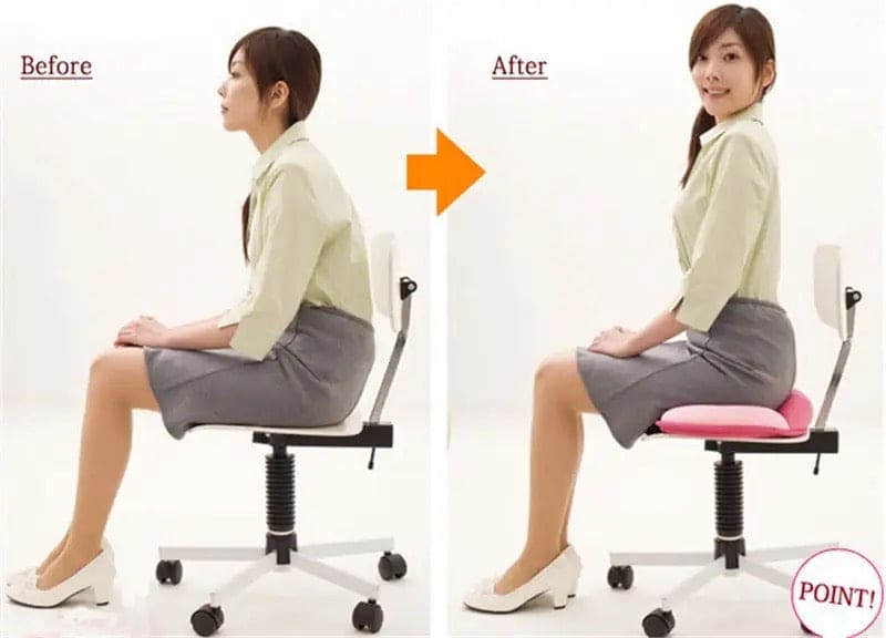 Pure Posture Seat Cushion, Massage Seat Cushion, Comfort Foam Tailbone Pillow, Car Seat Pad, Memory Foam Seat Cushion For Relaxation, Back Pain Relief Pillow, Hemorrhoid Tailbone Cushion, Posture Seat Pads for Office Wheelchair Kitchen Car