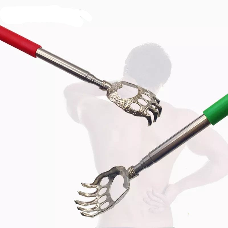 Stainless Steel Telescopic Back Scratcher, Claw Portable Massager, Anti Itch Self Massager, Hackle Hand Telescopic Back Scratcher,  Bear Claw Extendable Telescoping Itch Sticks