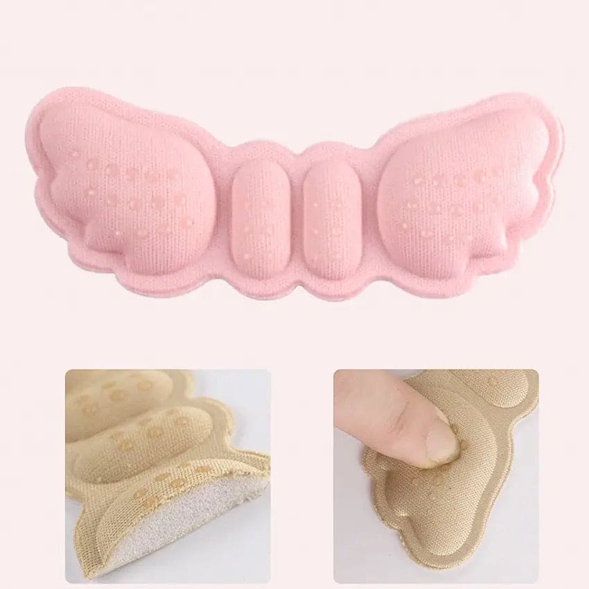 Pair Of Butterfly Shoe Insole, Heel Liner Grips Protector, Anti Keep Abreast Heel Pads, Foot Care Insert Cushion, Anti Slip Shoe Massage Insoles Stickers, Heel Cushion Snugs, Shoe Sole Supporter