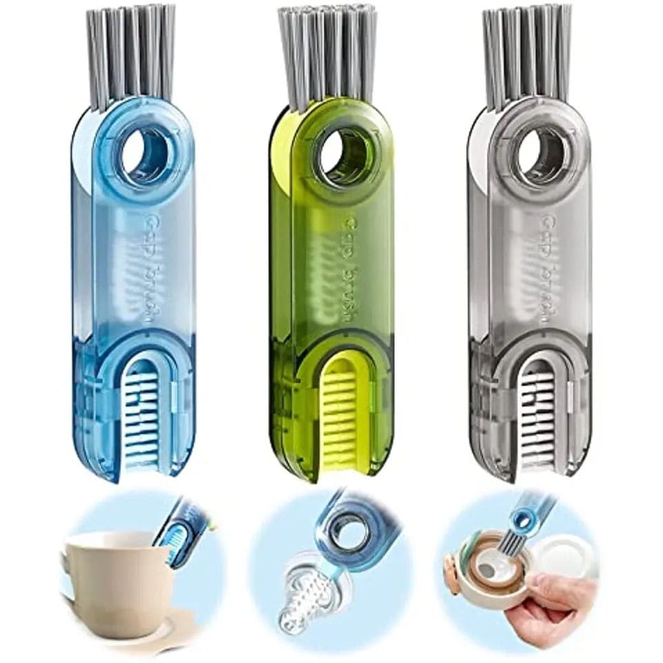 3 in 1 Bottle Mouth Cleaning Brush, Bottle Gap Cleaning Brush, Groove Cleaning Brush, Bottle Mouth Cleaning Brush, Multifunctional Bottle Gap Cleaner, Insulation Bottle Cup Cleaning Brush, Silicon Cup Cleaner Brush, Water Bottle Cleaning Brush