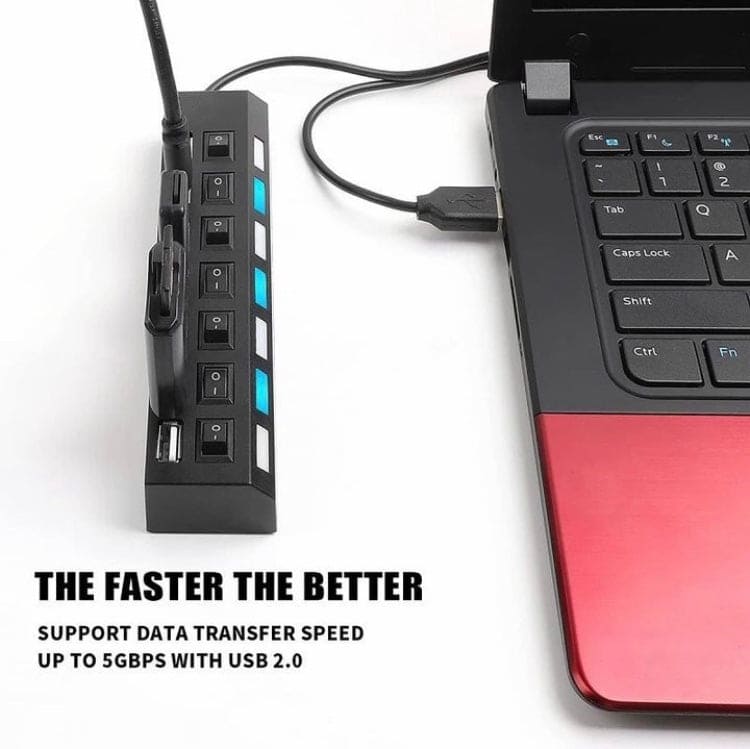 Multi USB Splitter, Small Splitter Switch, Computer USB Extension Hub, Hight Speed Mini Port Hub Adapter, Standard Type Power Adapter, Extender Extension Connector