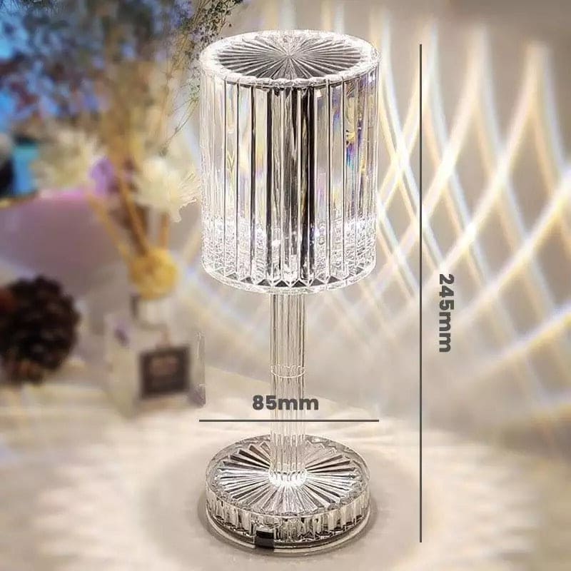 Luxury Crystal Wine Glass Lamp, Touch Control 16 Color Light Bedroom Romantic Atmosphere Lamp, Acrylic USB Rechargeable Night Light, LED Crystal Projection Table Light