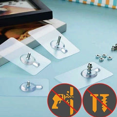 Set Of 3 Self-Adhesive Wall Screw Sticker Punch-Free Installation, Detachable Screw Wall Mount Sticker