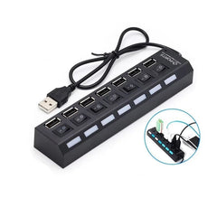 Multi USB Splitter, Small Splitter Switch, Computer USB Extension Hub, Hight Speed Mini Port Hub Adapter, Standard Type Power Adapter, Extender Extension Connector
