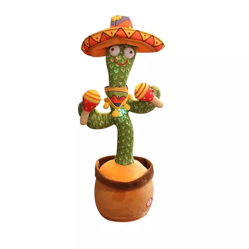 Lovely Talking Toy Dancing Cactus, Cactus Plush Toy, New Electronic Dancing Cactus, Luminous Recording Learning to Speak Twisting Kid Toy, Speak Talk Sound Record Repeat Toy, Kids Education Toy