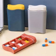 Portable 6 Grid Pill Box, Tablet Pill Box Dispenser, Medical Kit Organizer, Small Mini Pill Box, Seal Pill Storage Organizer, Outdoor Travel Pill Dust-proof Protect Container