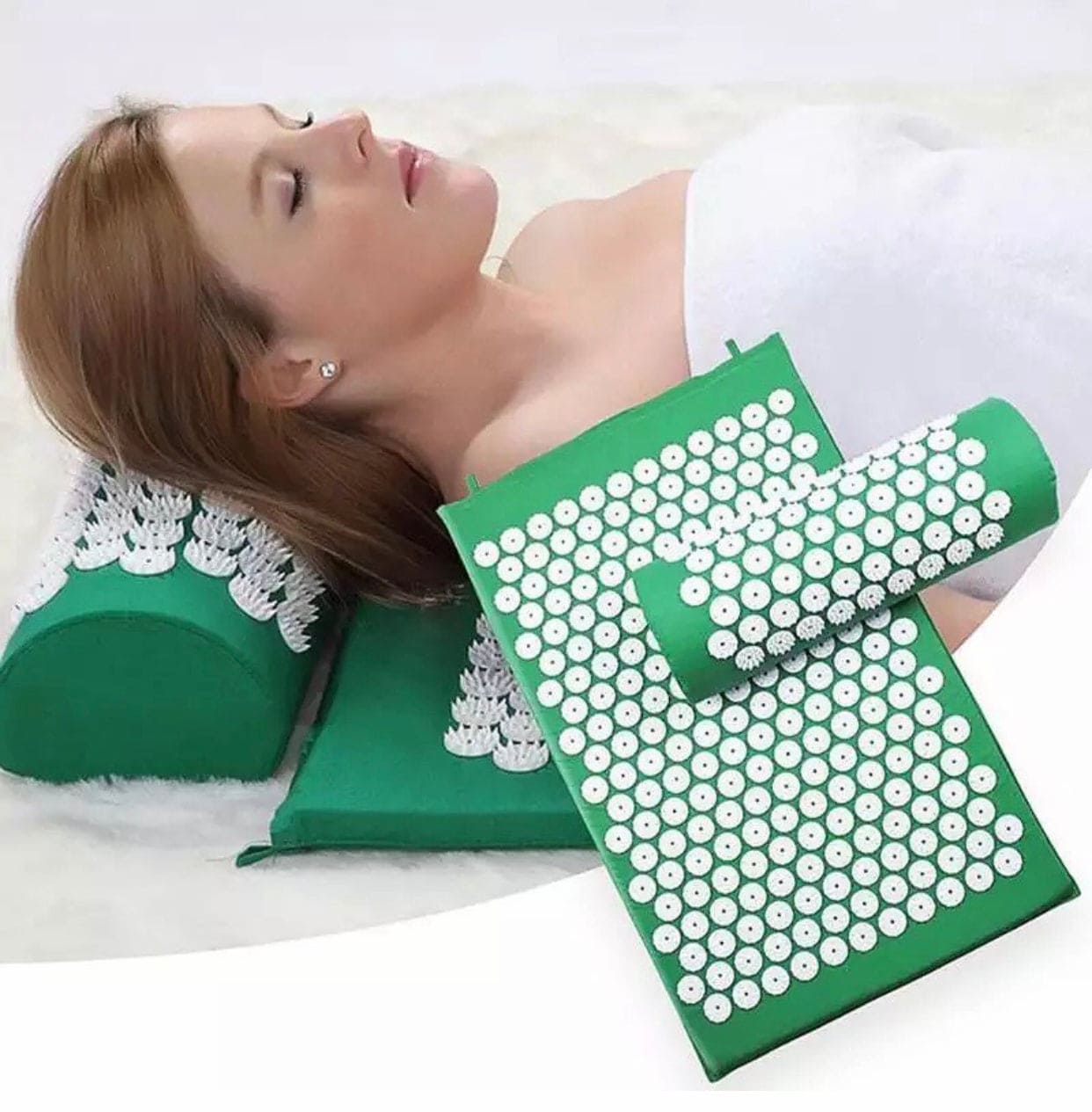 Acupressure Stress Relief Fitness Yoga Mat, Mat and Pillow Set for Back/Neck Pain Relief, Acupressure Mat For Trigger Point Massage
