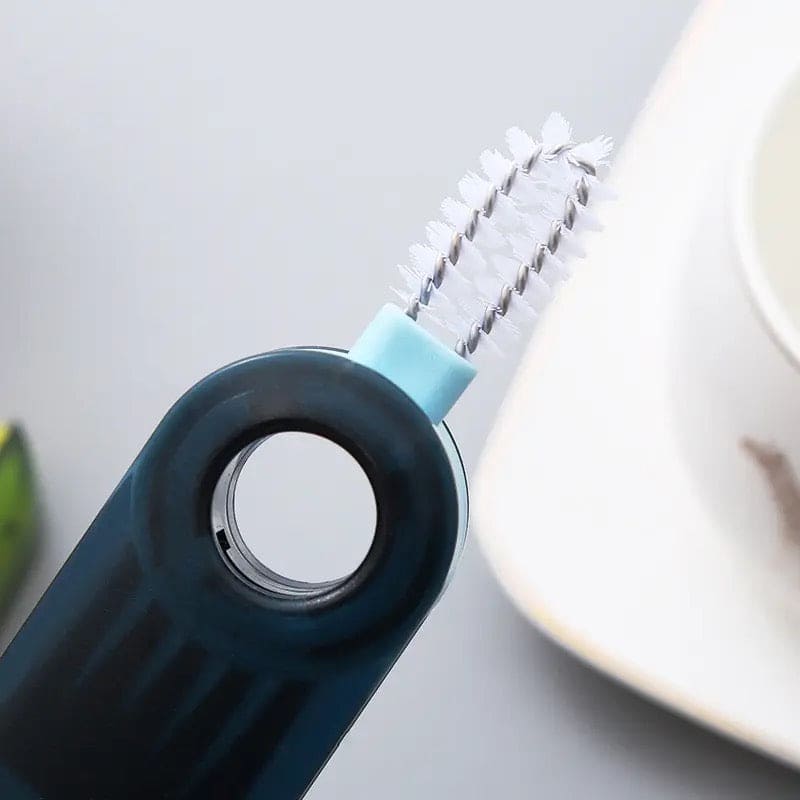 3 in 1 Bottle Mouth Cleaning Brush, Bottle Gap Cleaning Brush, Groove Cleaning Brush, Bottle Mouth Cleaning Brush, Multifunctional Bottle Gap Cleaner, Insulation Bottle Cup Cleaning Brush, Silicon Cup Cleaner Brush, Water Bottle Cleaning Brush