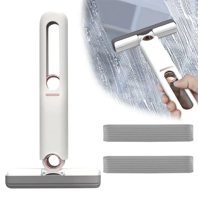Mini Squeeze Mop, Multiuse Car Glass Window Washing Mop, Kitchen Bathroom Floor Cleaning Broom, Hand Washable Desktop Cleaning Mini Mop, Lazy Self Squeeze Mini Mop, Strong Absorbent Mop