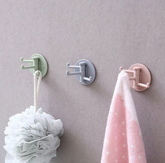 Three Branch Rotating Seamless Adhesive Hook, Strong Bearings Stick Kitchen Wall Hook, Bathroom Hanger, Kitchen Wall Hook